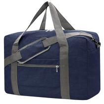Para itens pessoais da Spirit Airlines, bolsa de mão dobrável de 18 x 14 x 8 para aviões, mochilas de viagem para mulheres e homens (Snow Navy (com alça de ombro))