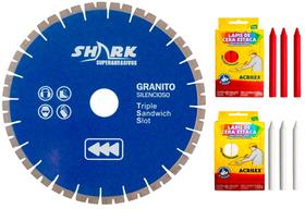 Para Marmoraria - Serra Shark TSS 350mm com uma caixa de giz branco e uma caixa de giz vermelho Para Marmoraria - Serra Shark TSS 350mm com uma caixa de giz branco e uma caixa de giz vermelho