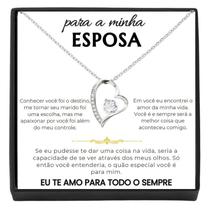 Para Minha Esposa - Presente Do Marido Colar Cartão e Mensagem