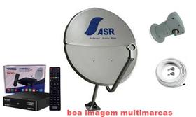 Parabólica Digital 60cm com Receptor Digital SatHd Visiontec VT1000