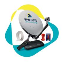 Parabólica Digital Vivensis TV Sat Completo - Receptor VX10 Full HD Parabólica Digital Vivensis TV Sat Completo - Receptor VX10 Full HD