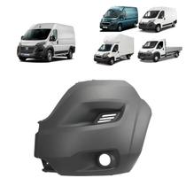 Parachoque dianteiro com furo ducato 2024 boxer jumper 2018 a 2024 cinza lado esquerdo sem suporte milha
