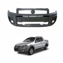 Parachoque Dianteiro Fiat Strada Working 2014 a 2017 Cinza Texturizado