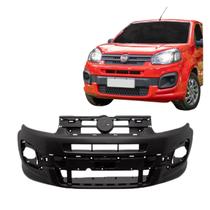 Parachoque Dianteiro Preto Liso Uno 2016 A 2020