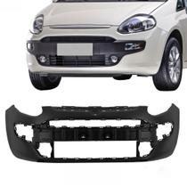 Parachoque Fiat Punto Dianteiro 2013 a 2017 Preto Liso Com Furos