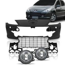 Parachoque Peugeot 307 com Grade de Milha + Kit Farol de Milha Parachoque Peugeot 307 com Grade de Milha + Kit Farol de Milha