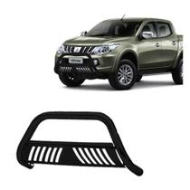Parachoque Quebra Mato L200 Triton 2021 2022 Preto com chapa