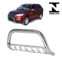 Parachoque Quebra Mato Lifan X60 2013 2014 Com Chapa Cromado