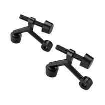 Parada De Porta Oculta Ajustável 2 Peças Com Pino De Dobradiça E Amortecedor De Borracha Para Portas