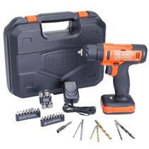 Paraf/furad impacto 3/8 10mm 12v c/ maleta 28 acess. black+decker