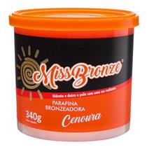 Parafina Bronzeadora Com Ativador Miss Bronze Cenoura 340g