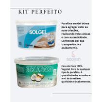 Parafina em Gel Solgel Premium Solven + Cera de Coco 100% Natural e Vegana para velas aromáticas.