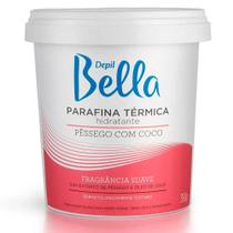 Parafina Térmica Hidratante Com Extrato de Pêssego e Óleo de Coco Depil Bella 350g Fragrância Suave