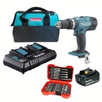 Parafusad 18v Makita DHP453z + 1bat 3a + carreg 127V e bits Parafusad 18v Makita DHP453z + 1bat 3a + carreg 127V e bits