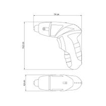 Parafusadeira 1/4 polegada 21 Peças Tramontina para Uso Doméstico a Bateria Ni-Cd 4,8 V