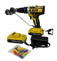 Parafusadeira 21v Com 02 Baterias e Cortador De Chapa Galvanizada, Ferro E Alumínio - TITANIUM Parafusadeira 21v Com 02 Baterias e Cortador De Chapa Galvanizada, Ferro E Alumínio - TITANIUM