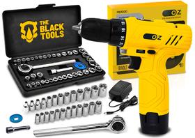 Parafusadeira A Bateria 12v 10mm + Kit Ferramentas 40 Peças