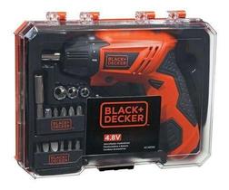 Parafusadeira A Bateria 4.8V 6.35mm Sem Fío 16 Acessorios KC4815K Black Decker