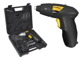 Parafusadeira a bateria 4,8v com acessorios e maleta hammer