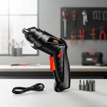 Parafusadeira Angular Portátil 5V Recarregável Chave Parafusadeira Elétrica Compacta sem Fio, USB, Ideal para Manutenção e Montagem de Móveis