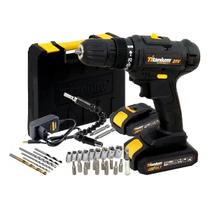 Parafusadeira Bateria Carbon 21v C/35 Acessórios Titanium Preto