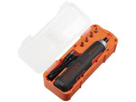 Parafusadeira black decker push and go 1/4” 4v ion de litio com 4 acessorios bivolt