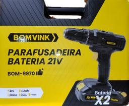 Parafusadeira BOMVINK 21V 1.2Ah com 2 Baterias Modelo BOM9970