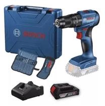 Parafusadeira bosch c/impacto 18v gsb 185li c/1bat+maleta c/23pcs
