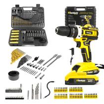 Parafusadeira Carbon Bateria 21V + Jogo Ferramentas 103 PÇS