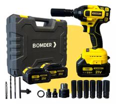 Parafusadeira Chave De Impacto e furadeira Sem Fio Com 02 Baterias 21v