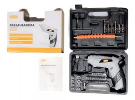 Parafusadeira Compacta com 47 Acessórios e Bateria Recarregáve