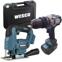 Parafusadeira de Impacto 1/2POL e Serra Tico-Tico com Bateria 18V e Carregador WESCO Parafusadeira de Impacto 1/2POL e Serra Tico-Tico com Bateria 18V e Carregador WESCO