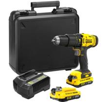 Parafusadeira De Impacto 20v Scd711d2k-br 1/2'' +02 Bateria 2ah +carregador E Maleta - Stanley Parafusadeira De Impacto 20v Scd711d2k-br 1/2'' +02 Bateria 2ah +carregador E Maleta - Stanley