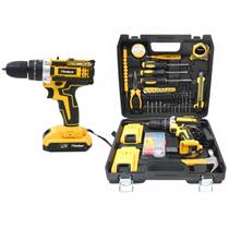 Parafusadeira de Impacto 21V com Kit 136 Peças e 2 Baterias Titanium Platina