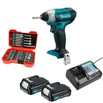 Parafusadeira De Impacto A Bateria 12V Td110dz Makita + 2 baterias 2,0Ah + Carregador biv + 37 bits Parafusadeira De Impacto A Bateria 12V Td110dz Makita + 2 baterias 2,0Ah + Carregador biv + 37 bits