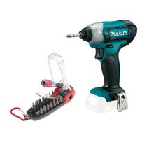 Parafusadeira De Impacto A Bateria Td110dz Makita sem carregador e Sem Bateria + Jogo de bits 18 peças