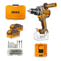 Parafusadeira de Impacto Ingco CIDLI2016689 20V 166Nm Brushless 13MM Com Velocidade Variável P20S 2 Baterias Parafusadeira de Impacto Ingco CIDLI2016689 20V 166Nm Brushless 13MM Com Velocidade Variável P20S 2 Baterias
