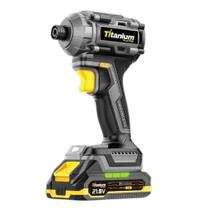 Parafusadeira de impacto ti-21/230p a bateria 21v titanium platina