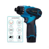 Parafusadeira De Torque 12V Alto Impacto Recarregável - IT-Blue