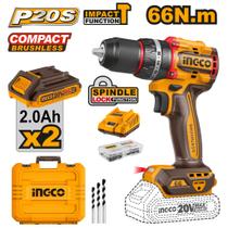 Parafusadeira e Furadeira 20V Brushless INGCO c/ Impacto