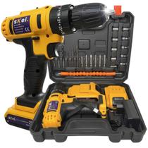 Parafusadeira e Furadeira 21V Com Função Impacto Duas Baterias De brinde e Maleta com Acessorios, mais de 20 acessorios Parafusadeira e Furadeira 21V Com Função Impacto Duas Baterias De brinde e Maleta com Acessorios, mais de 20 acessorios