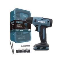 Parafusadeira E Furadeira 3/8 10mm Com Kit Ws2550k Wesco Cor Azul Frequência 60 Parafusadeira E Furadeira 3/8 10mm Com Kit Ws2550k Wesco Cor Azul Frequência 60
