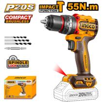 Parafusadeira e Furadeira 55Nm 20V Brushless INGCO Impacto