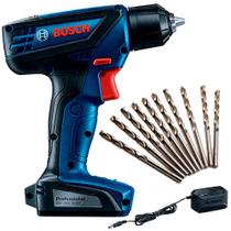 Parafusadeira e Furadeira à Bateria 12V Bivolt BOSCH + Kit de Brocas