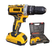 Parafusadeira e Furadeira A Bateria 21V Sem Fio Bivolt De Impacto Profissional Kit 26 Peças Maleta Parafusadeira e Furadeira A Bateria 21V Sem Fio Bivolt De Impacto Profissional Kit 26 Peças Maleta