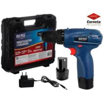 Parafusadeira e furadeira bateria 12v 3/8 Berg com Maleta Função Reverso com ajuste de Torque