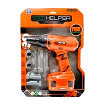 Parafusadeira e Furadeira de Brinquedo Ferramenta para Criança Funciona de Verdade