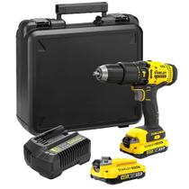Parafusadeira e Furadeira de Impacto 1/2" 13mm 20 Volts Max Bivolt com 2 Baterias + Maleta - SCD711D2K-BR - STANLEY Parafusadeira e Furadeira de Impacto 1/2" 13mm 20 Volts Max Bivolt com 2 Baterias + Maleta - SCD711D2K-BR - STANLEY