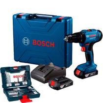 Parafusadeira e Furadeira de Impacto 2 Bat GSB183-LI BOSCH + KIT Brocas 41 peças V-line