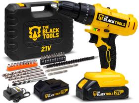 Parafusadeira E Furadeira De Impacto 3/8 The Black Tools Tb21-pz Com 2 Baterias Bivolt E Acessorios